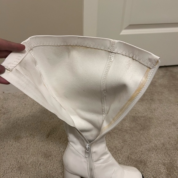 White Knee-High Women's Boots - Picture 8 of 15